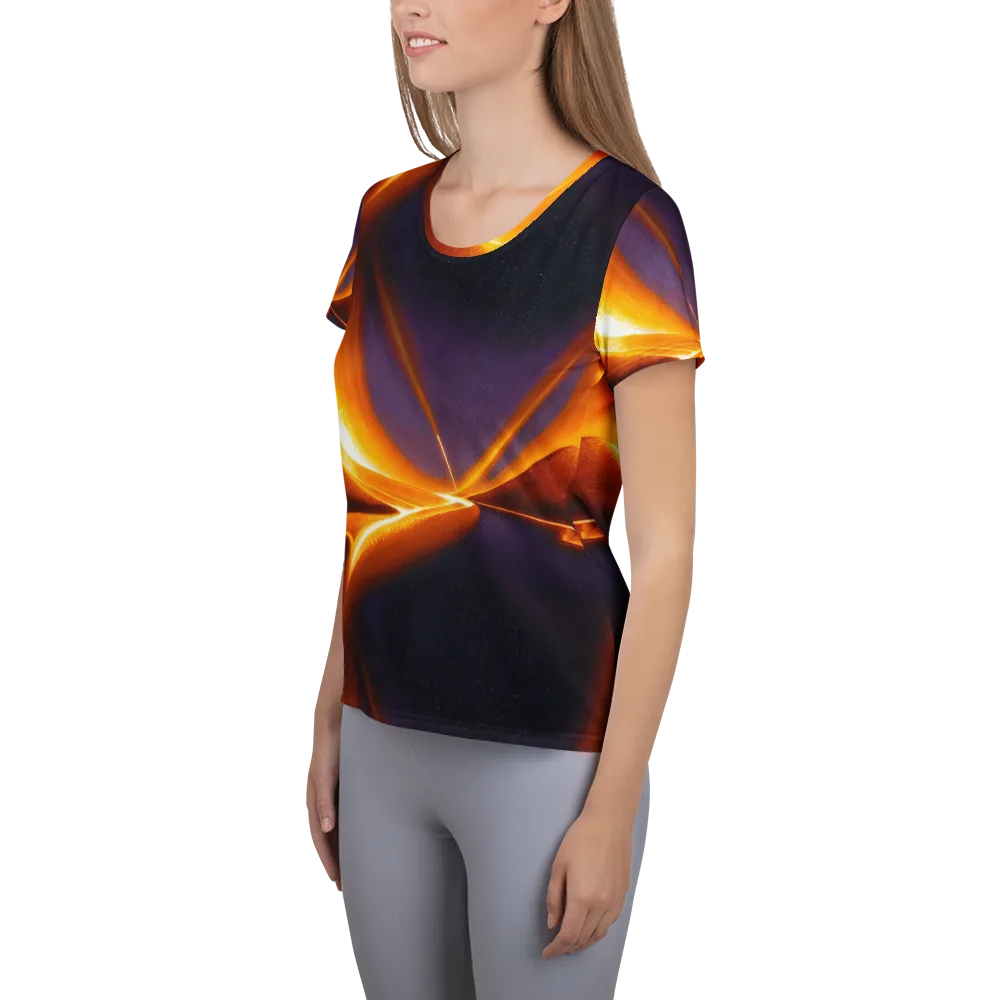 Molten Eclipse on Women's Athletic T-Shirt — Left