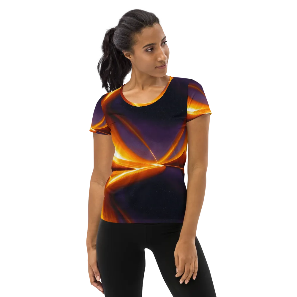 Molten Eclipse on Women's Athletic T-Shirt — Front