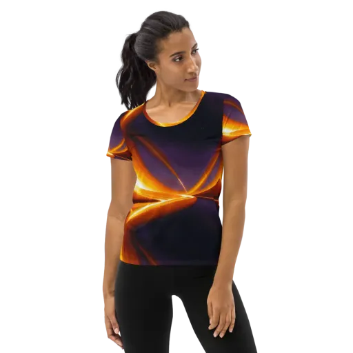 Molten Eclipse on a Women's Athletic T-Shirt