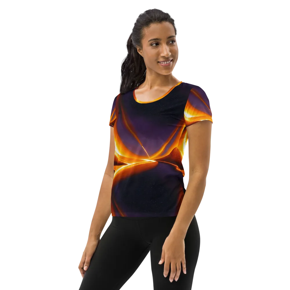Molten Eclipse on Women's Athletic T-Shirt — Left