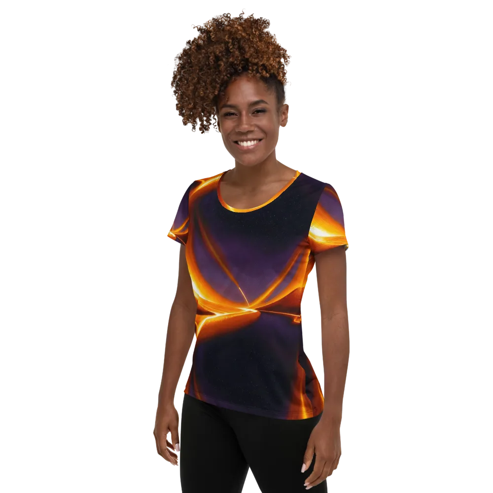 Molten Eclipse on Women's Athletic T-Shirt — Left