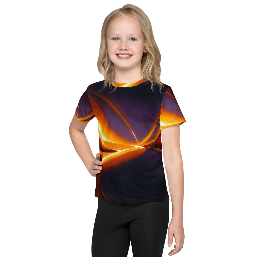 Molten Eclipse on Kids Crew Neck T-Shirt — Front