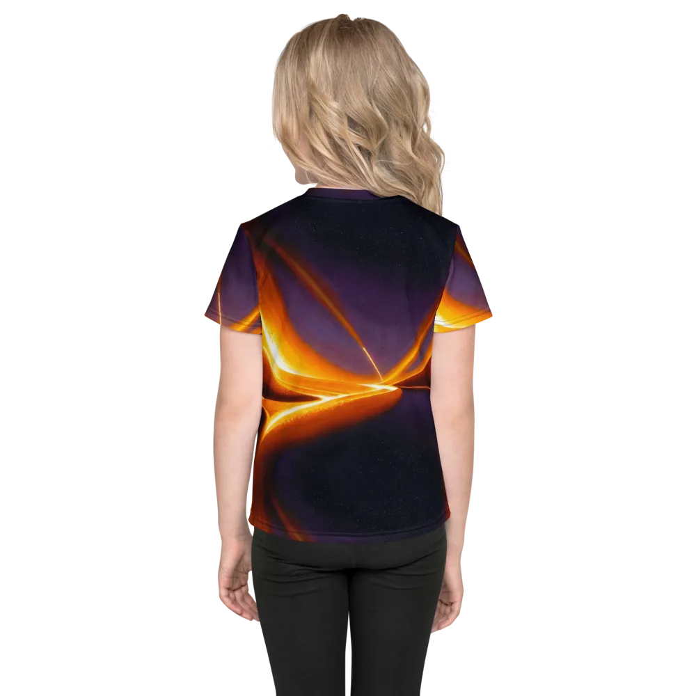 Molten Eclipse on Kids Crew Neck T-Shirt — Back