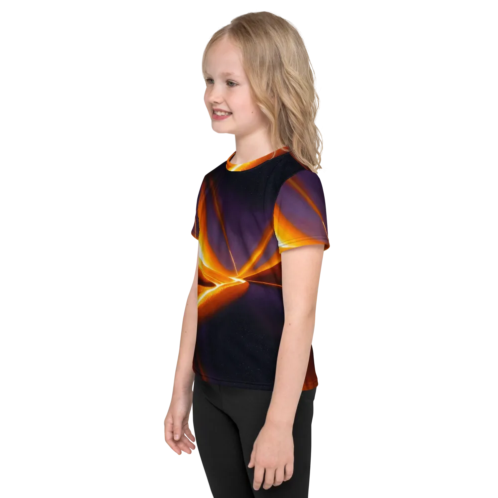 Molten Eclipse on Kids Crew Neck T-Shirt — Left