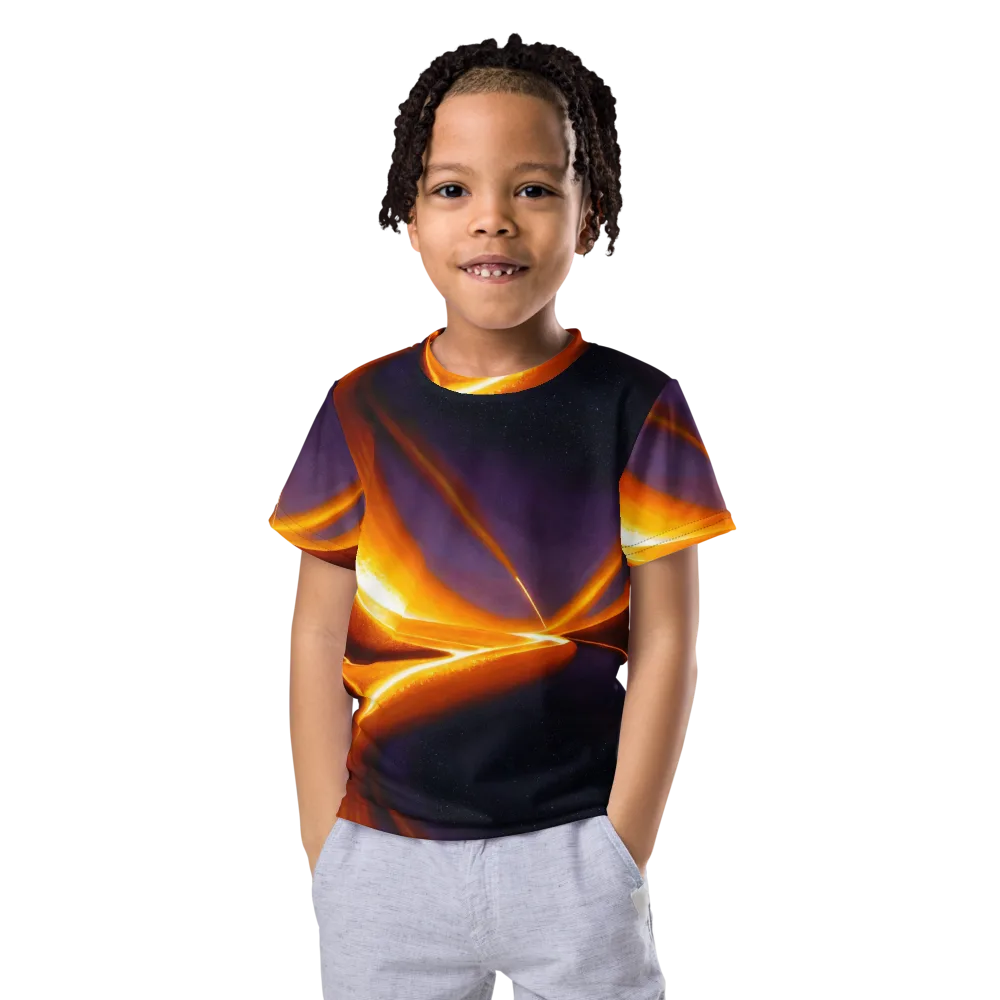 Molten Eclipse on Kids Crew Neck T-Shirt — Front
