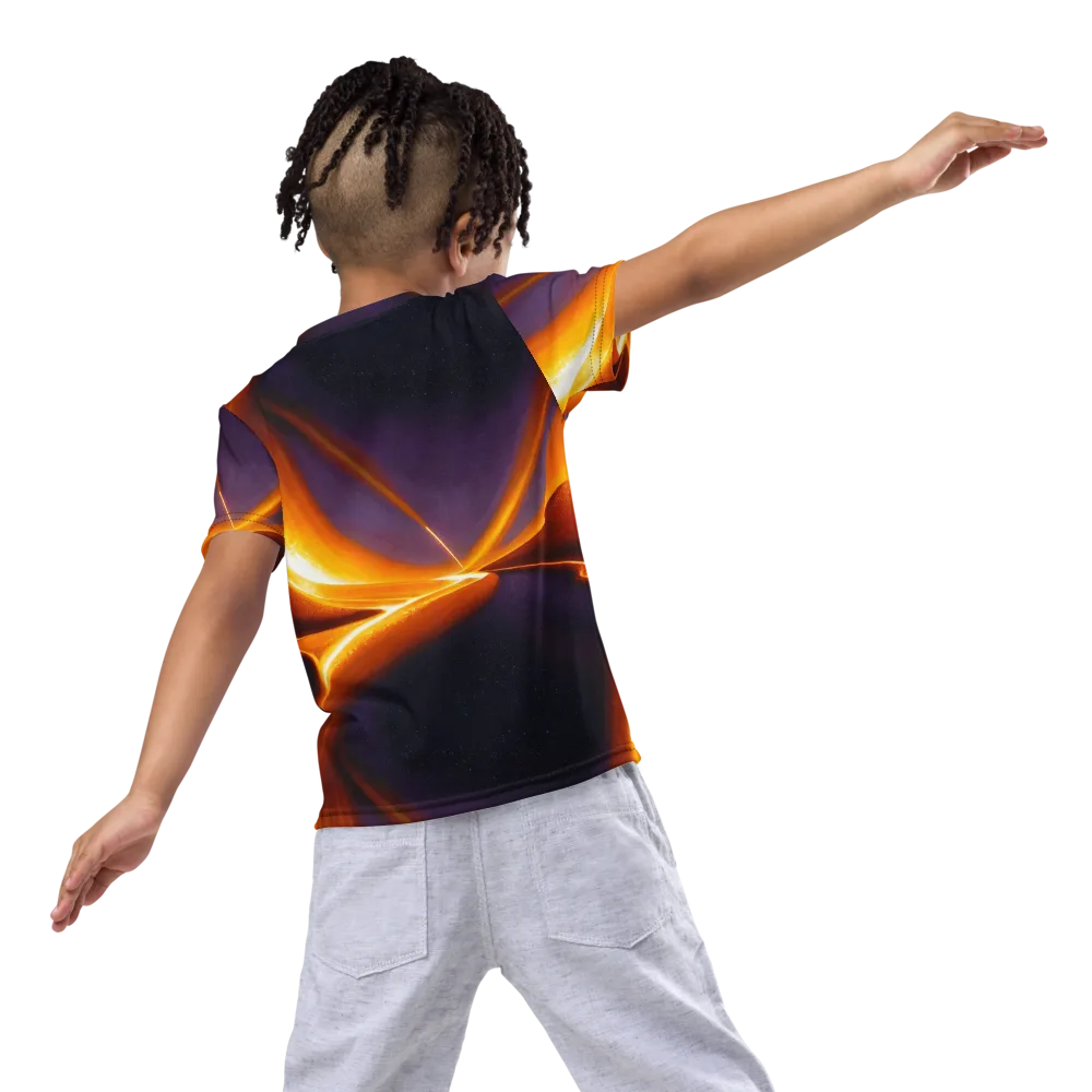 Molten Eclipse on Kids Crew Neck T-Shirt — Back