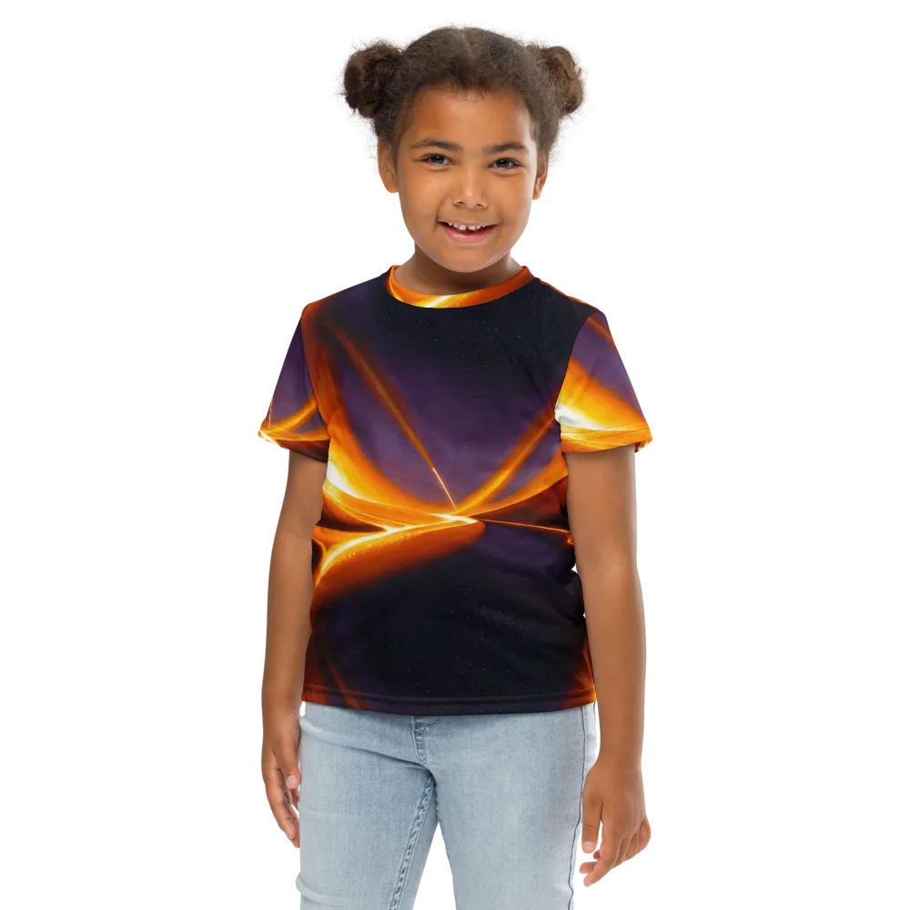 Molten Eclipse on Kids Crew Neck T-Shirt — Front