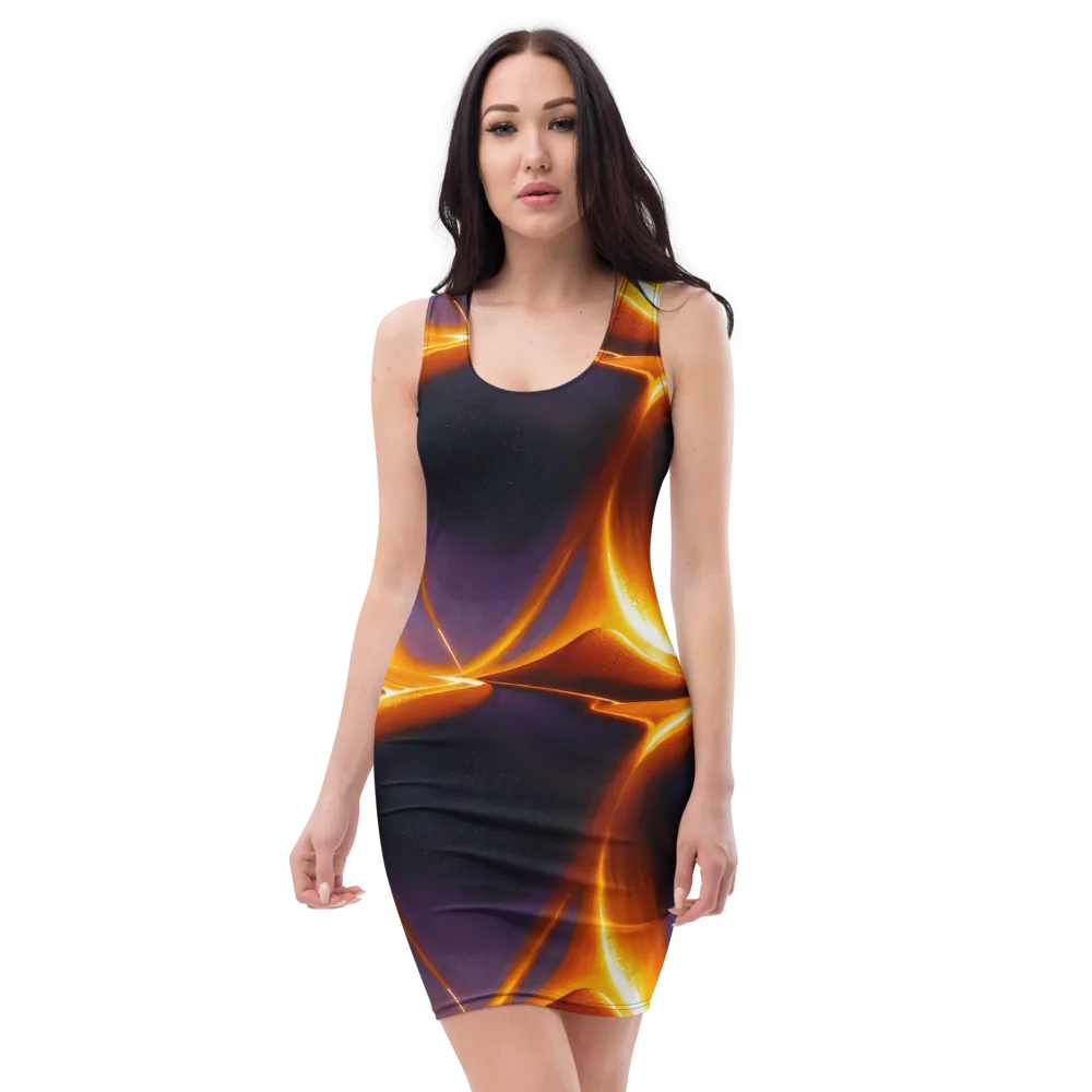 Molten Eclipse on Bodycon Dress — Front
