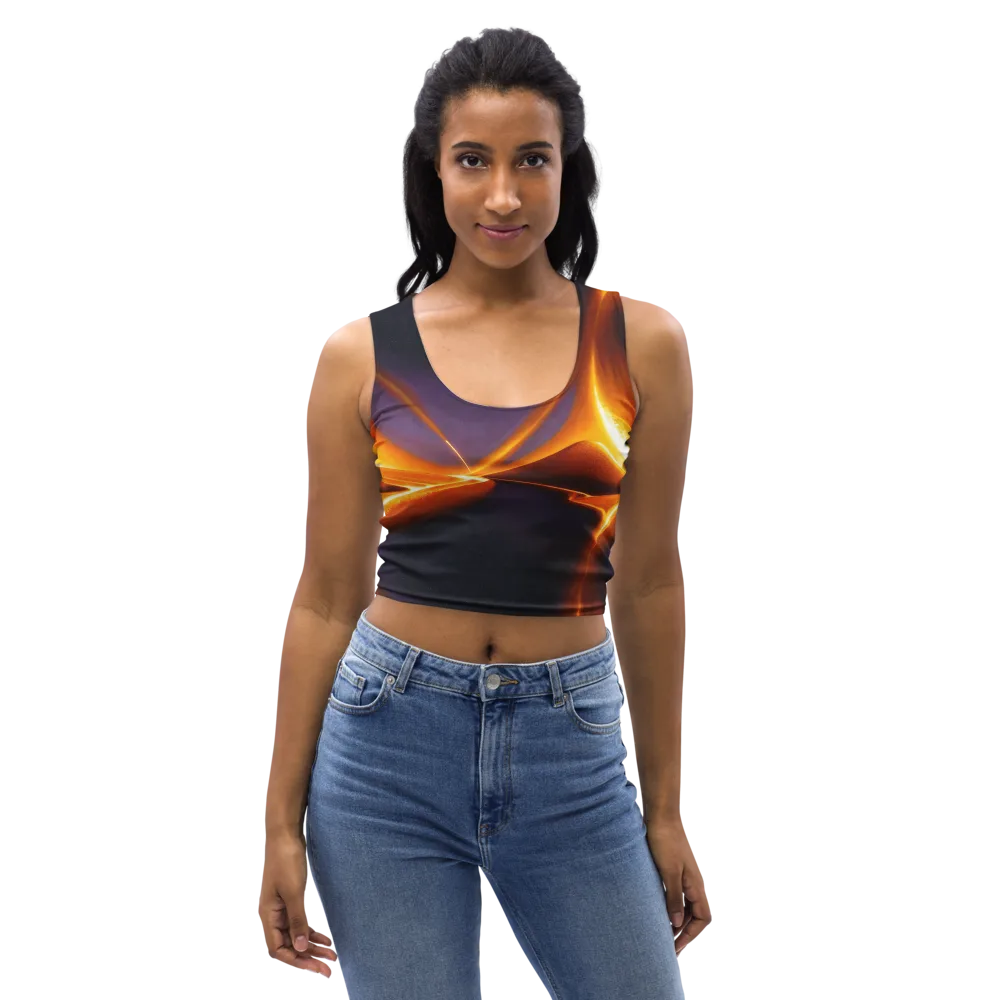 Molten Eclipse on Crop Top — Front