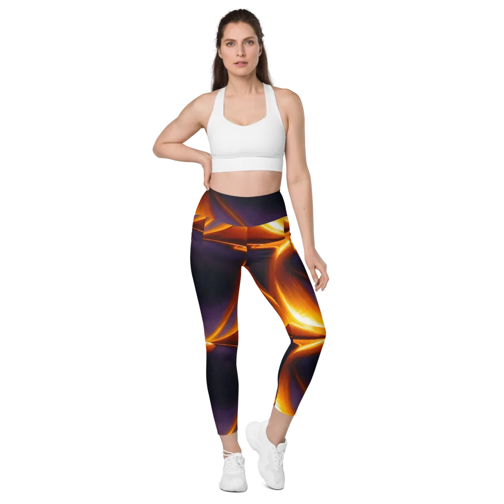 Molten Eclipse on Leggings with Pockets — Front