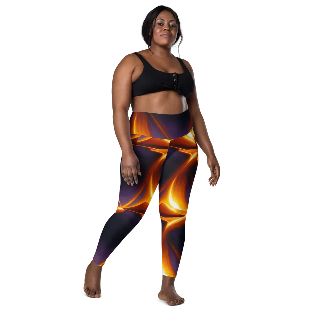Molten Eclipse on Leggings with Pockets — Front
