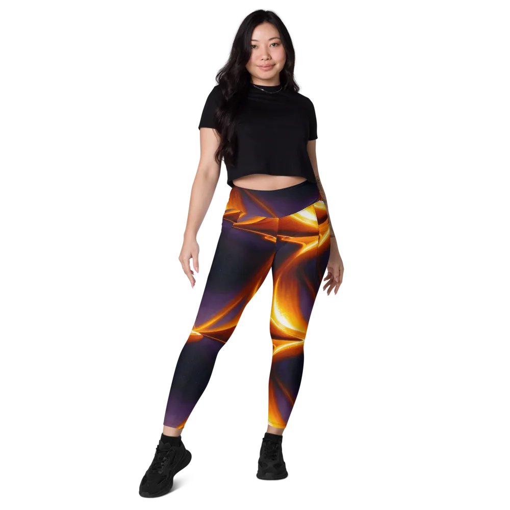 Molten Eclipse on Leggings with Pockets — Front