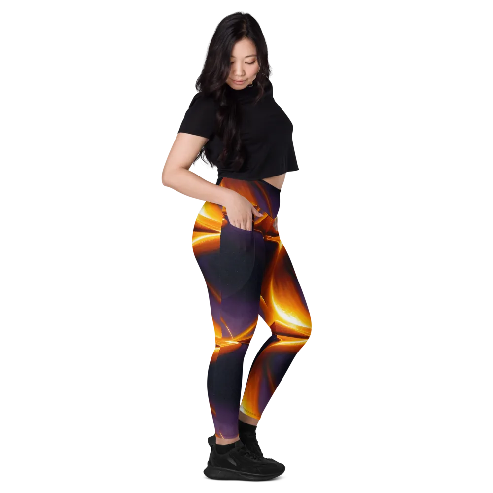 Molten Eclipse on Leggings with Pockets — Right