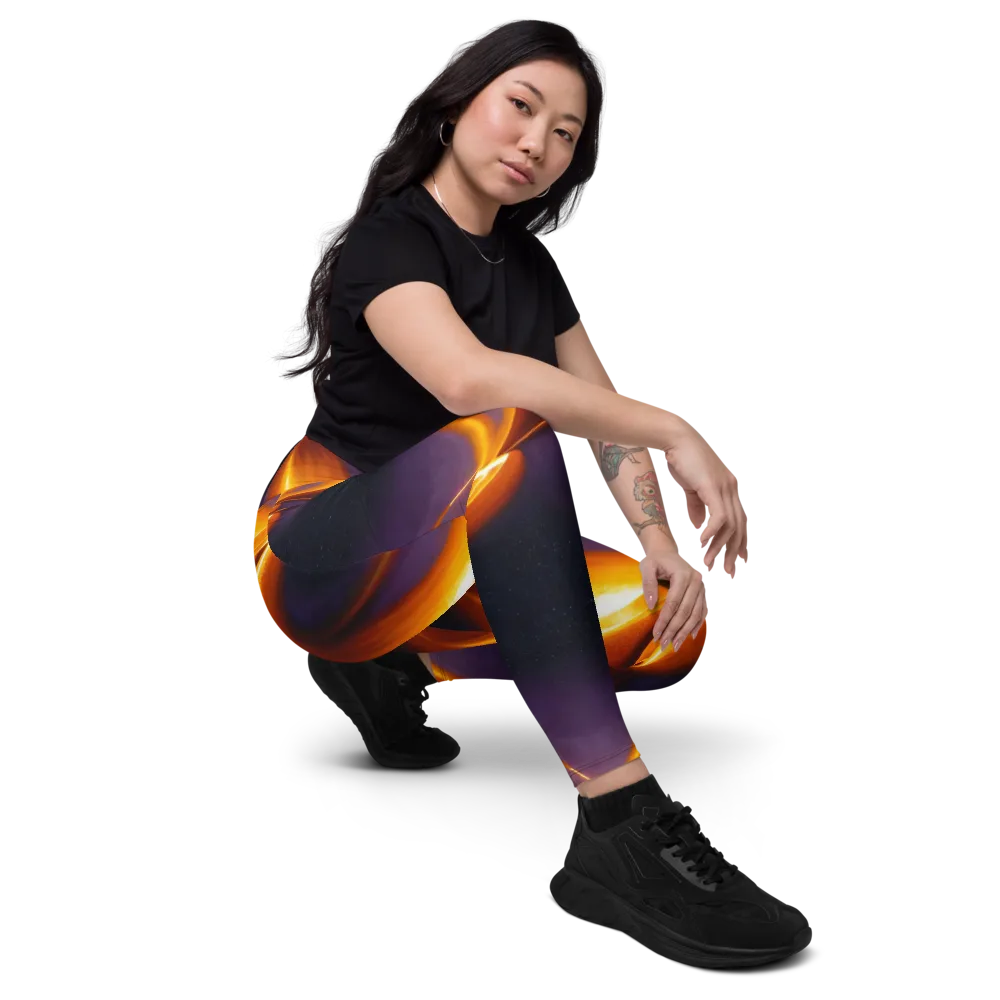Molten Eclipse on Leggings with Pockets — Right Front