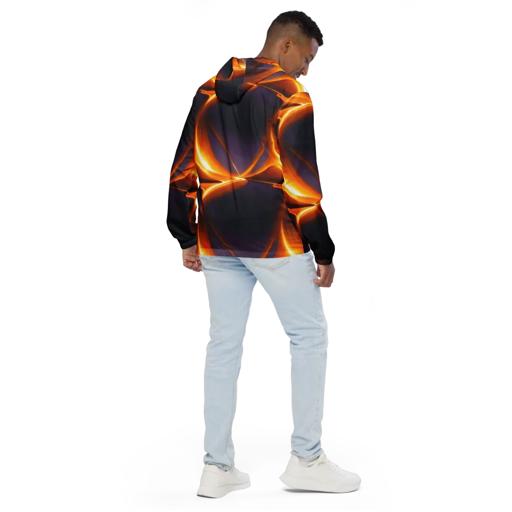 Molten Eclipse on Men's Windbreaker — Back