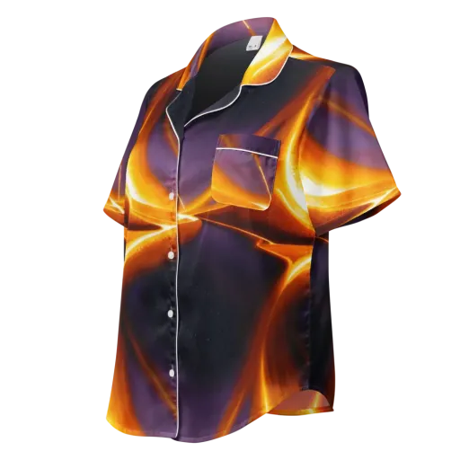 Molten Eclipse on a Women's Short Sleeve Pajama Top