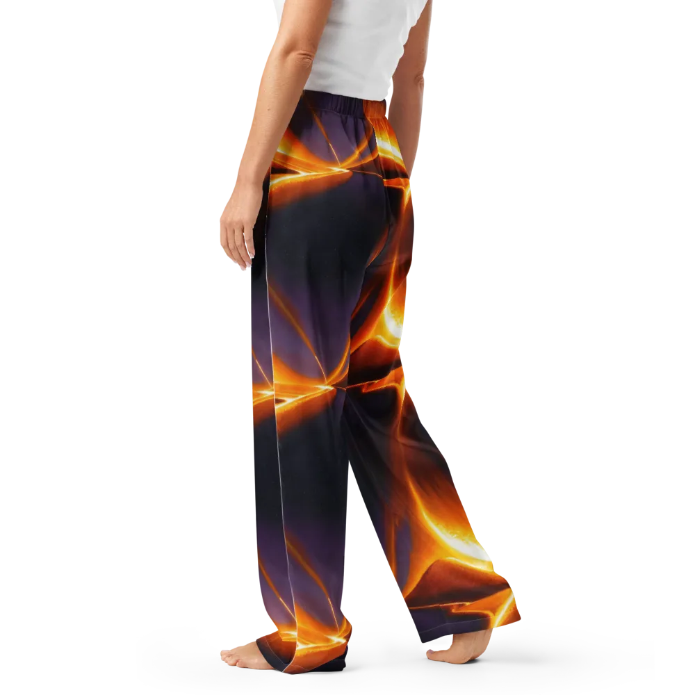 Molten Eclipse on Women's Pajama Pants — Left