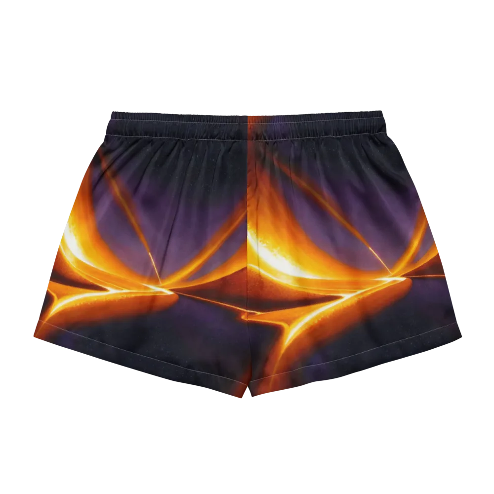 Molten Eclipse on Women's Pajama Shorts — Back