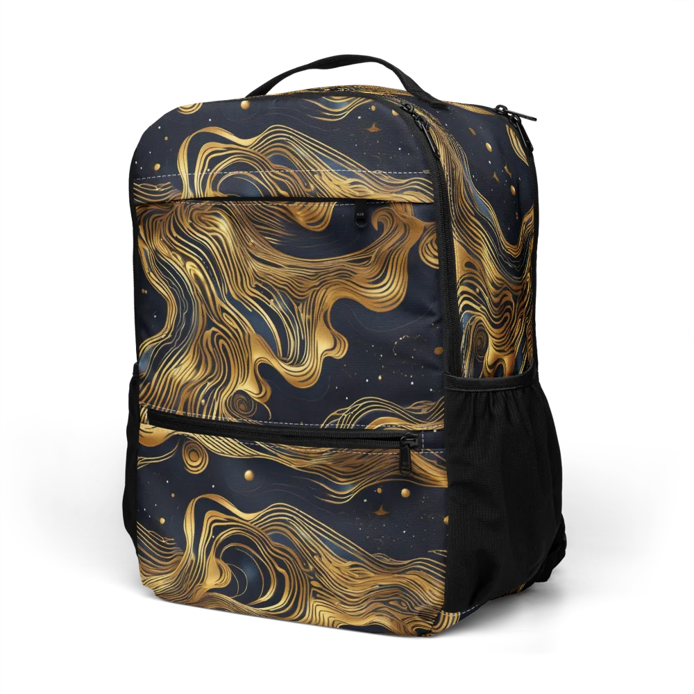Midnight Goldflow on Utility Backpack — Left Front
