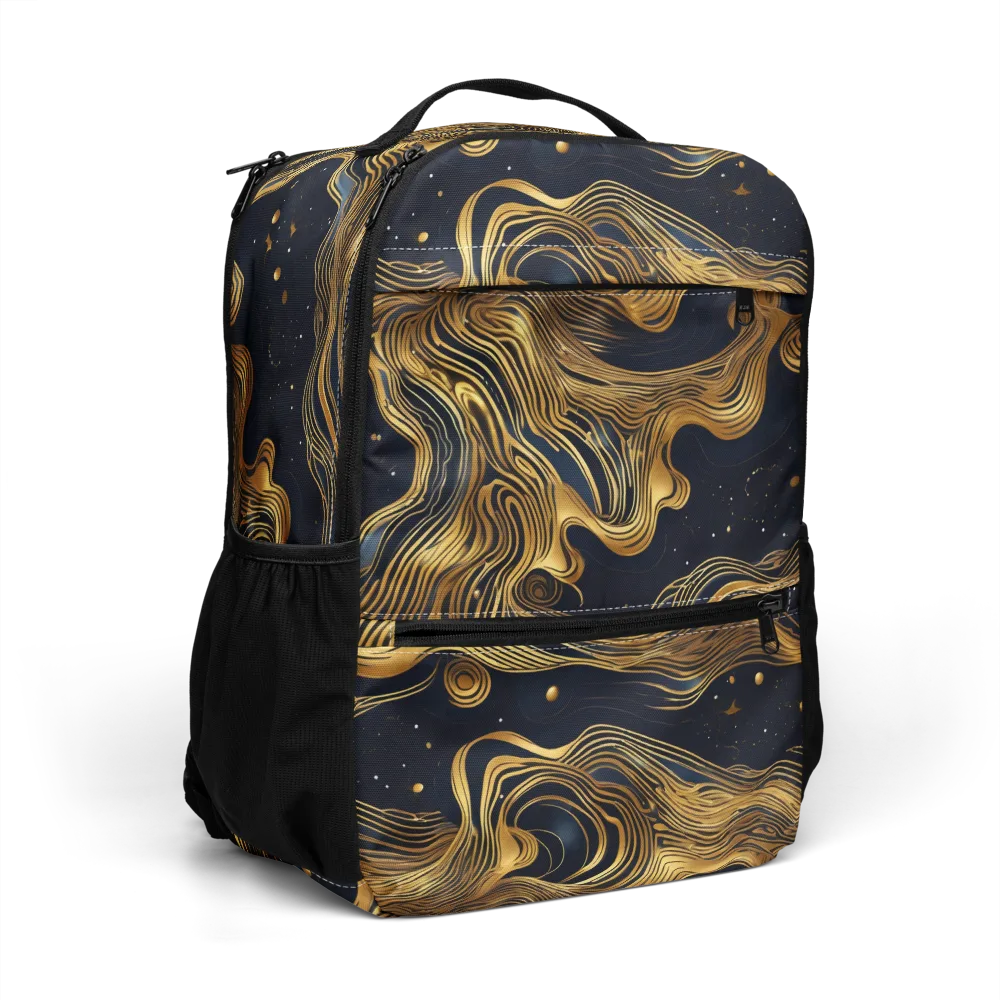 Midnight Goldflow on Utility Backpack — Right Front