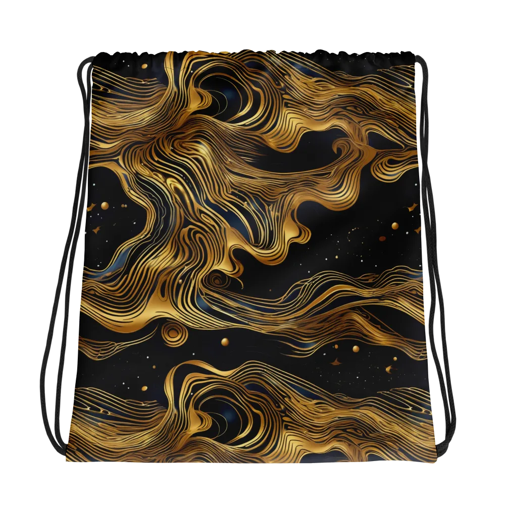 Midnight Goldflow on Drawstring Bag — Photo