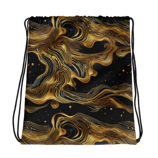 Midnight Goldflow on a Drawstring Bag