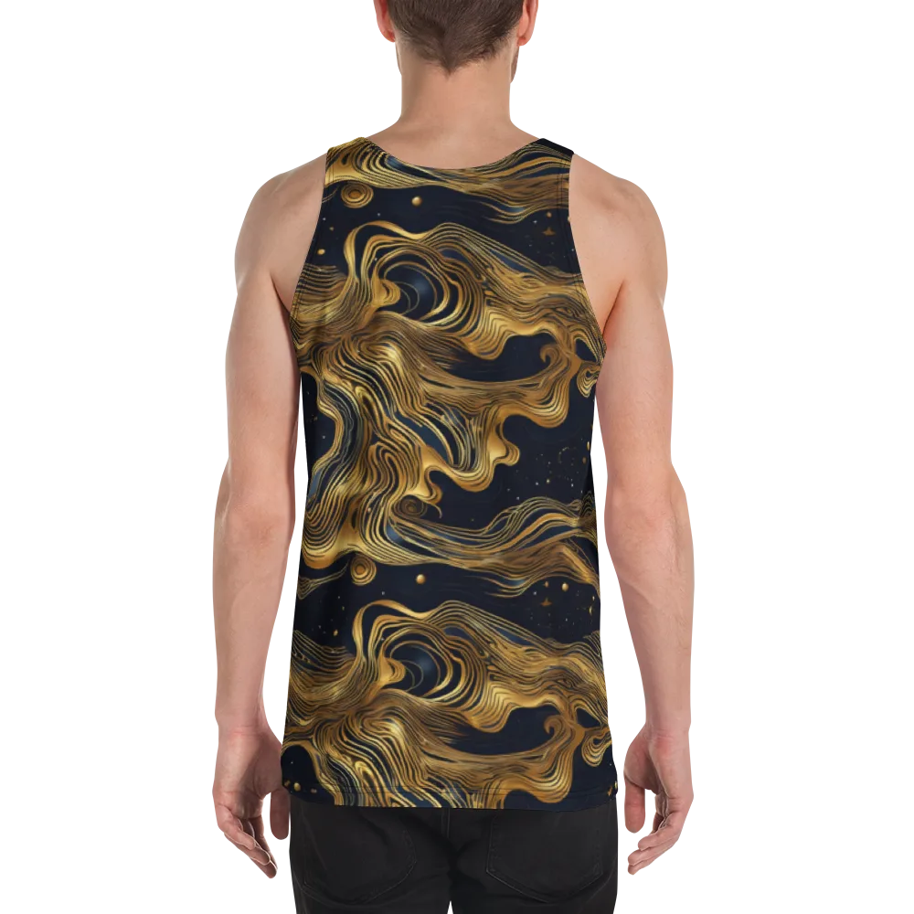 Midnight Goldflow on Men's Tank Top — Back