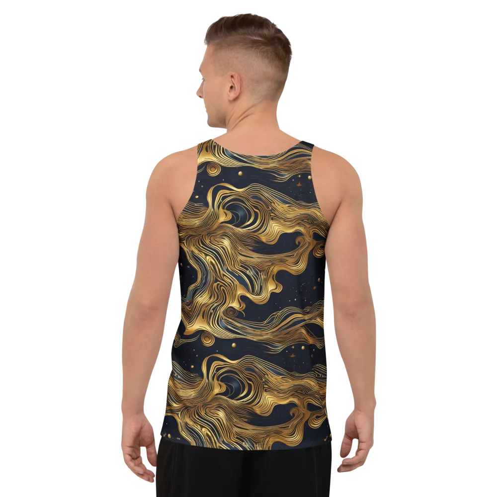 Midnight Goldflow on Men's Tank Top — Back