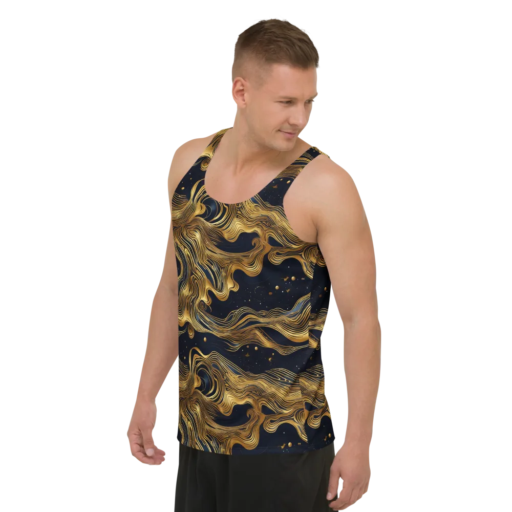 Midnight Goldflow on Men's Tank Top — Left Front