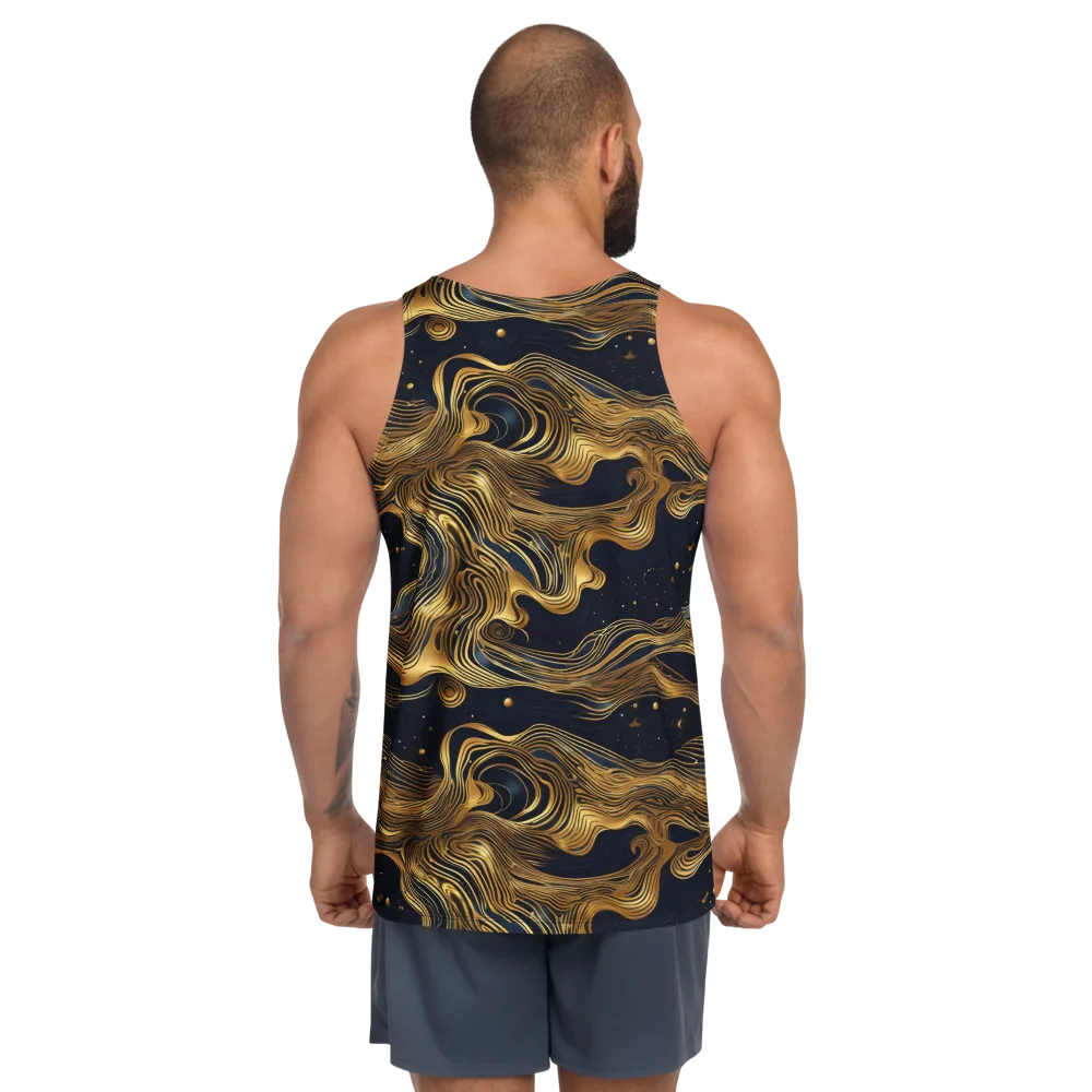 Midnight Goldflow on Men's Tank Top — Back