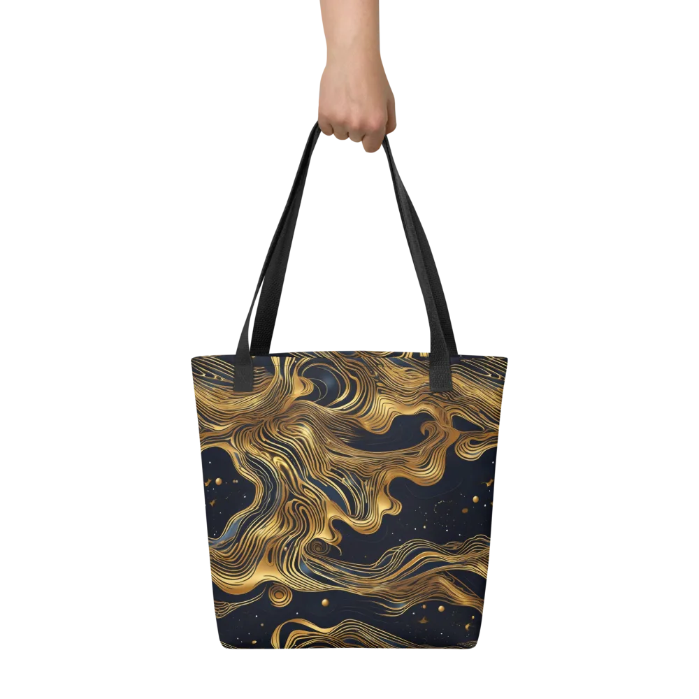 Midnight Goldflow on Tote Bag — Front