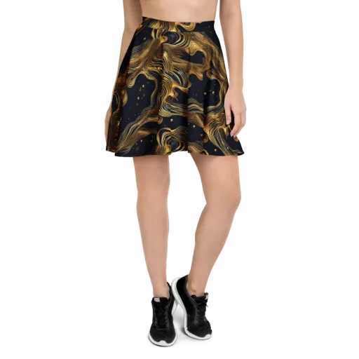 Midnight Goldflow on a Skater Skirt