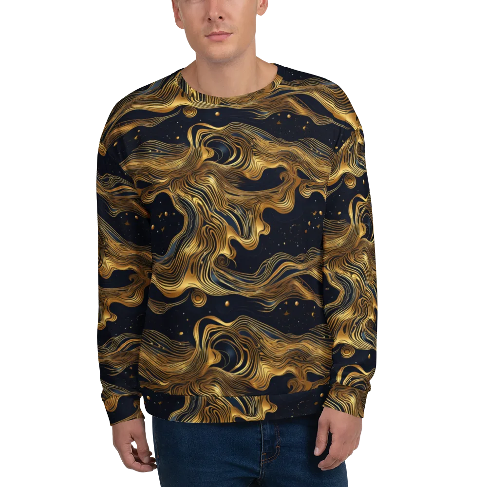 Midnight Goldflow on Sweatshirt — Front
