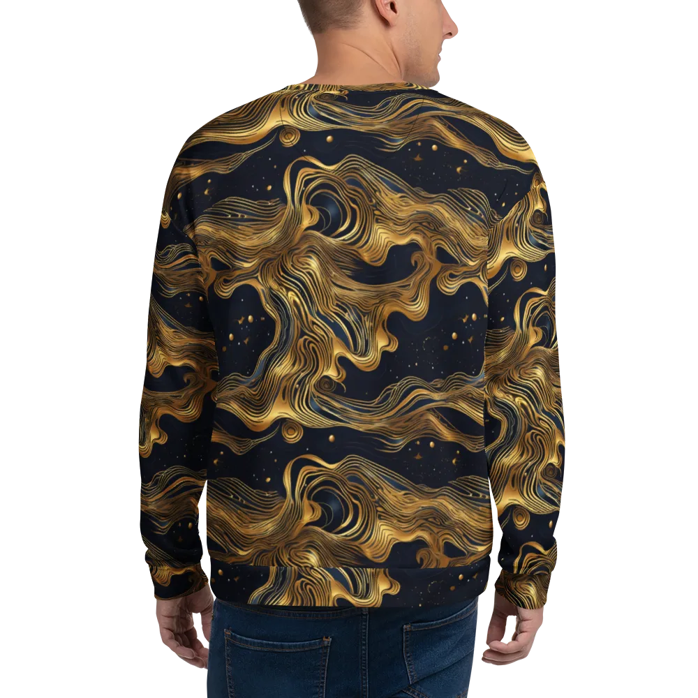 Midnight Goldflow on Sweatshirt — Back
