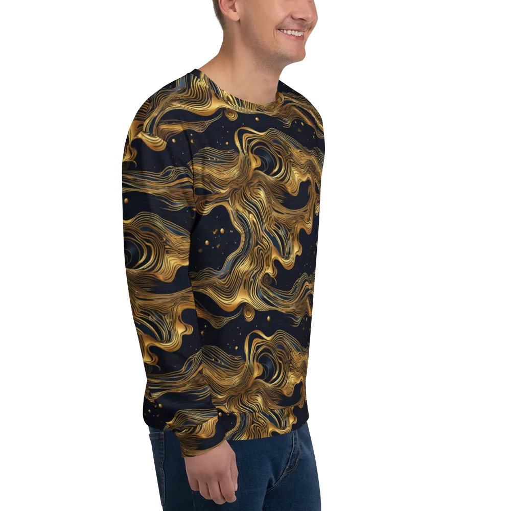 Midnight Goldflow on Sweatshirt — Right Front