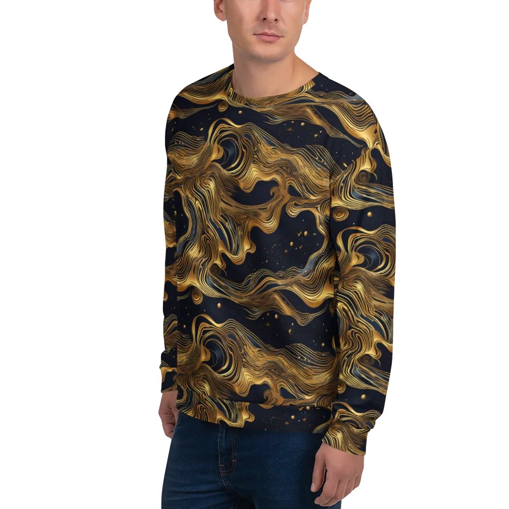 Midnight Goldflow on Sweatshirt — Left Front