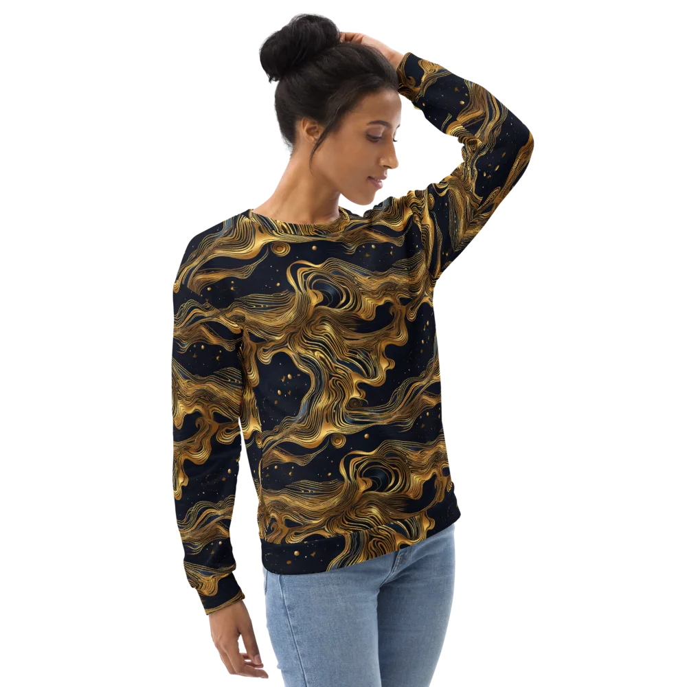 Midnight Goldflow on Sweatshirt — Right Front