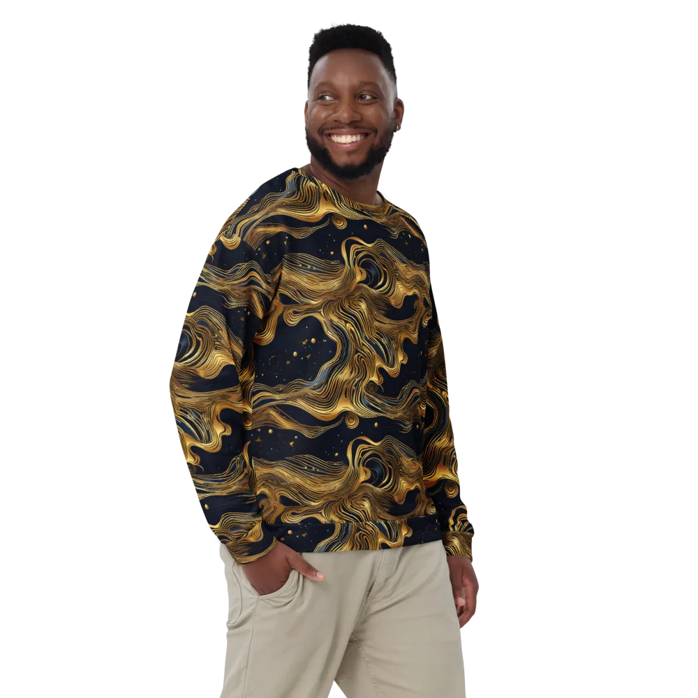 Midnight Goldflow on Sweatshirt — Front