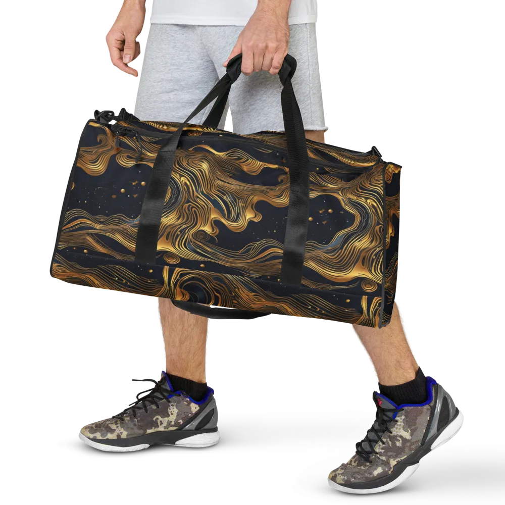 Midnight Goldflow on Duffle Bag — Front
