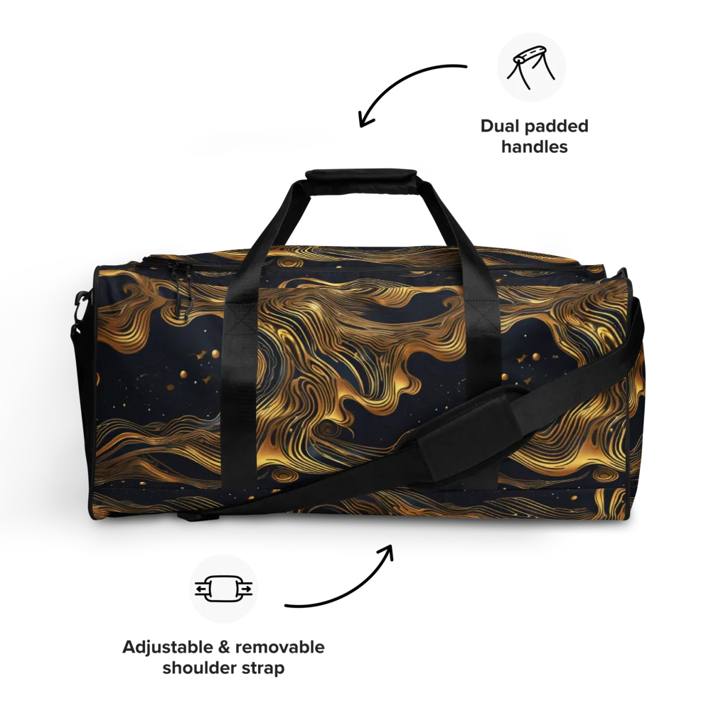 Midnight Goldflow on Duffle Bag — Front