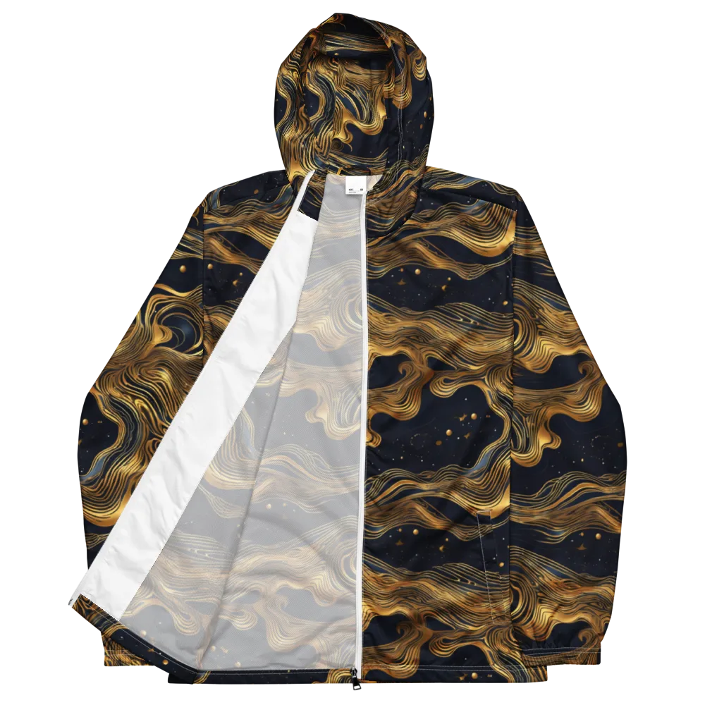 Midnight Goldflow on Men's Windbreaker — Front