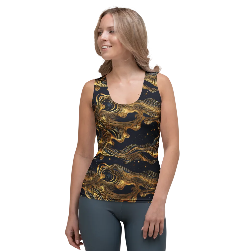 Midnight Goldflow on Women's Tank Top — Front