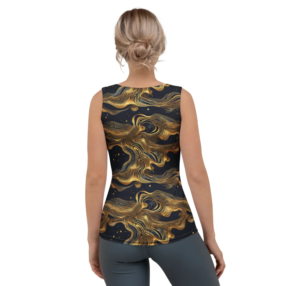 Midnight Goldflow on Women's Tank Top — Back