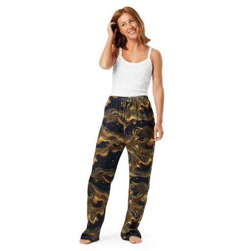 Midnight Goldflow on a Women's Pajama Pants