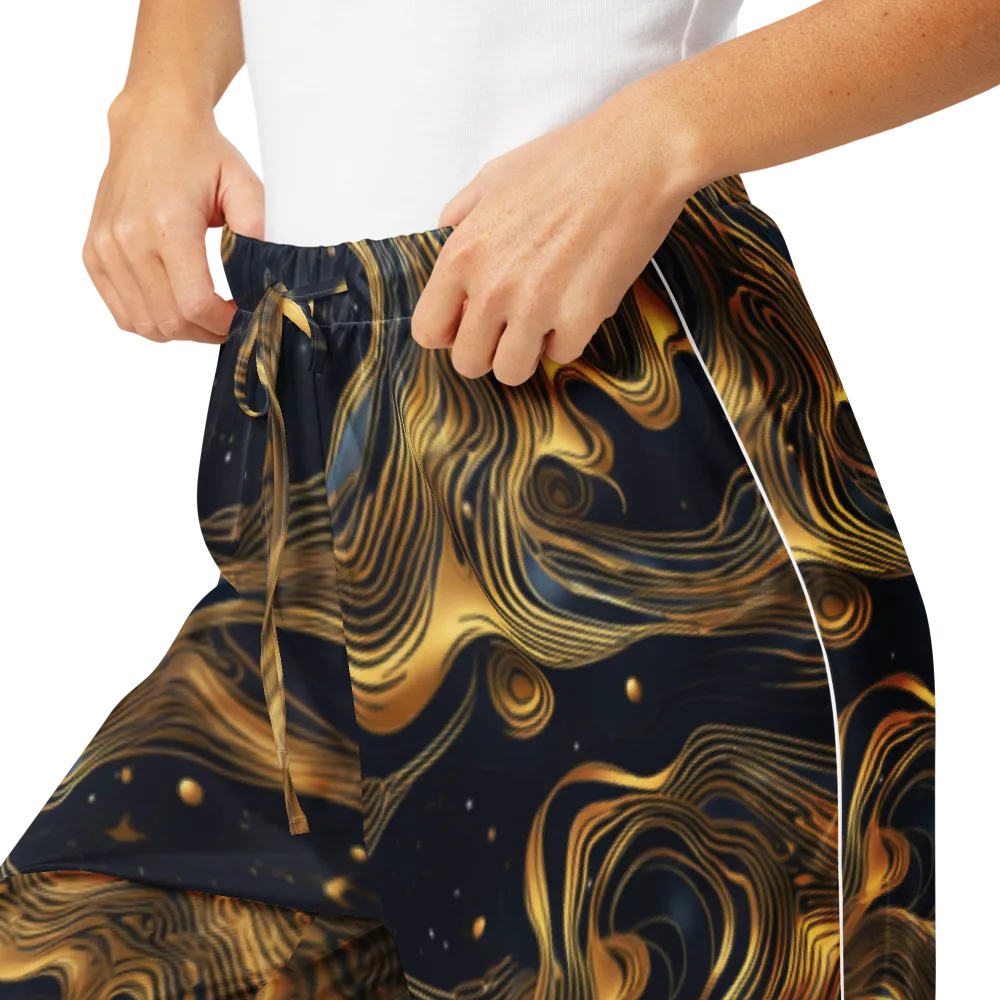 Midnight Goldflow on Women's Pajama Pants — Product details