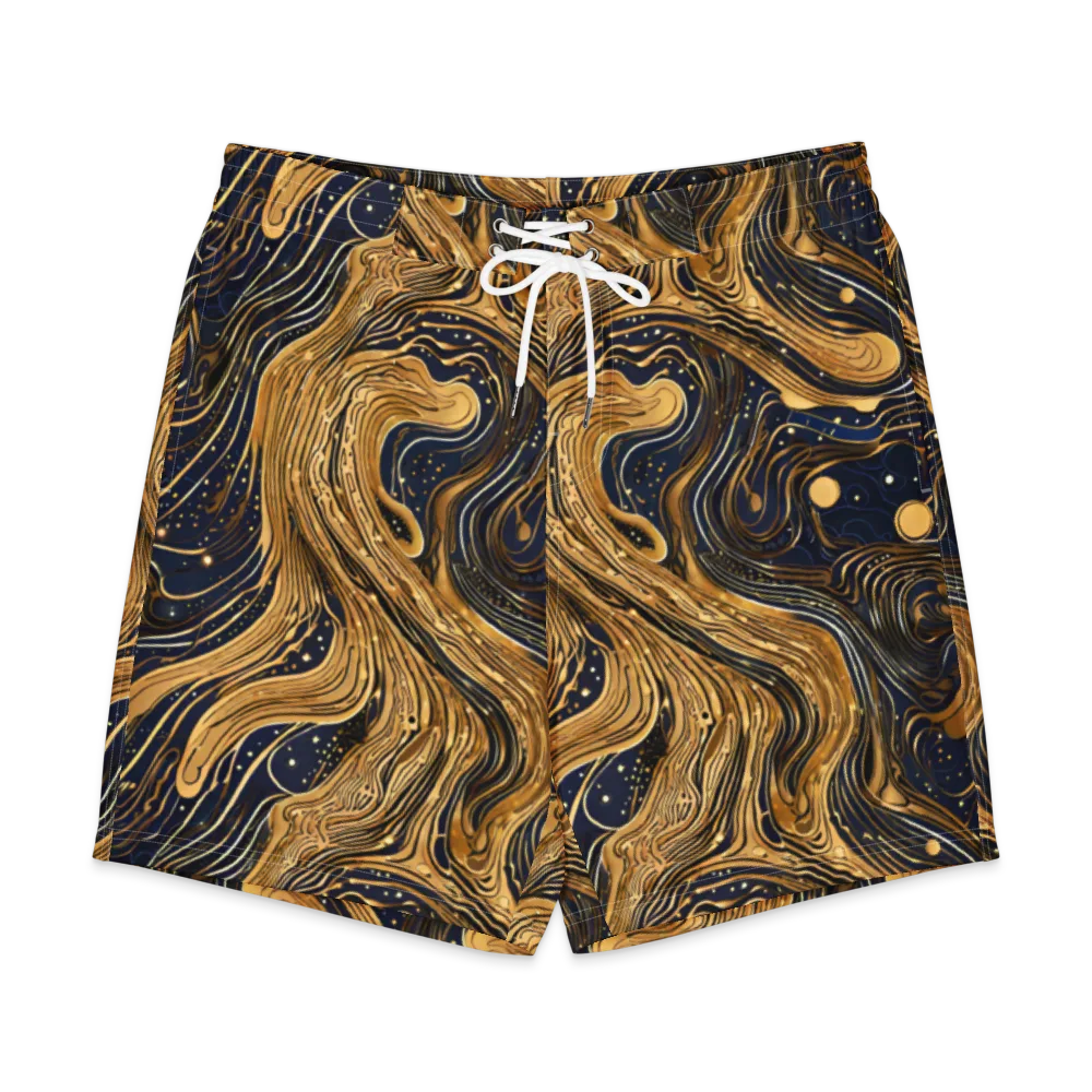 Midnight Aurum on Men's Board Shorts — Front