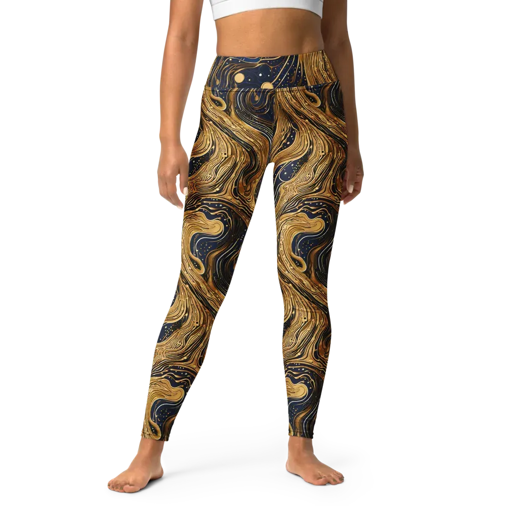Midnight Aurum on Yoga Leggings — Front