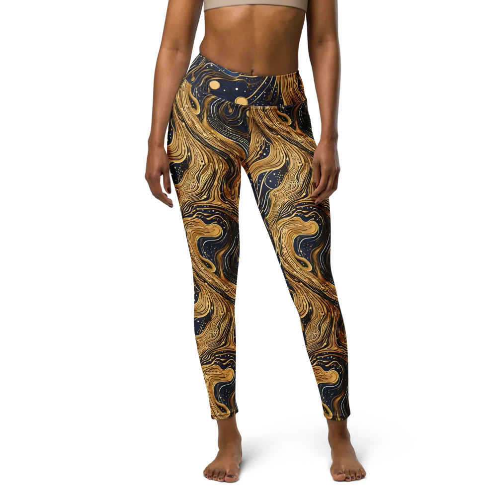 Midnight Aurum on Yoga Leggings — Front