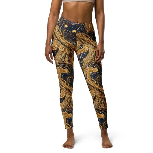 Midnight Aurum on a Yoga Leggings