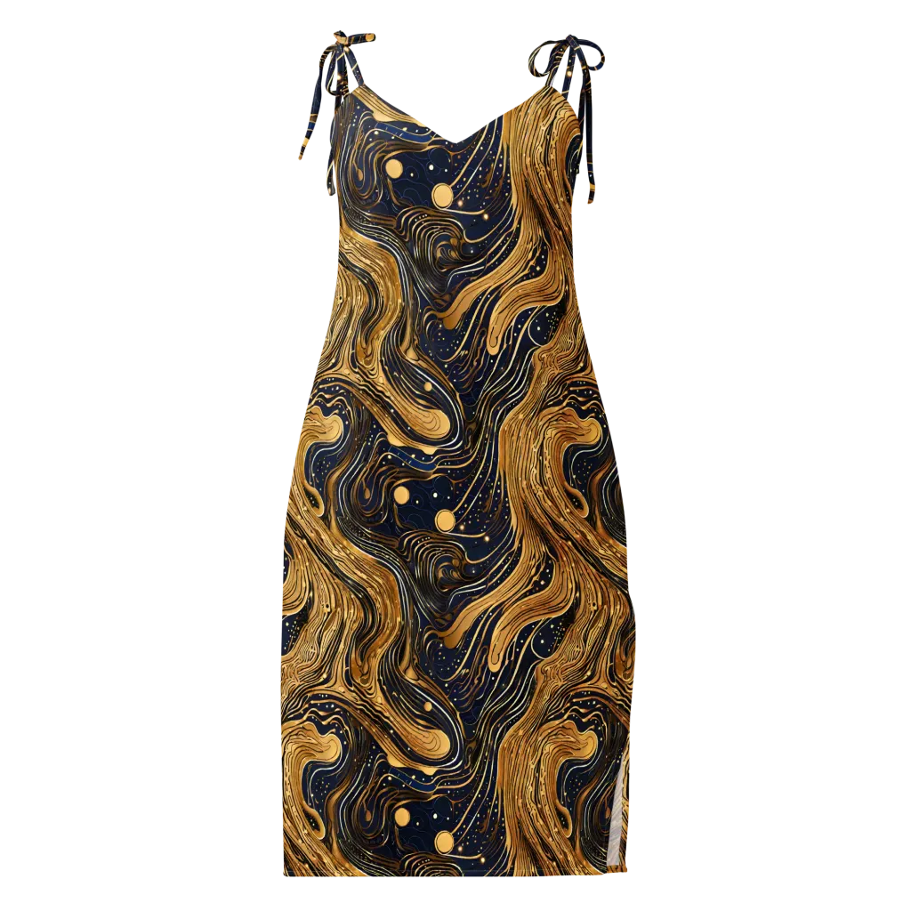 Midnight Aurum on Slip Dress — Front